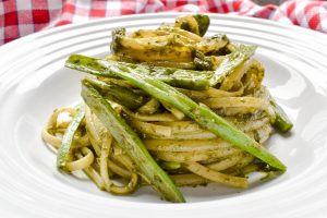 Linguini pasta with Genovese pesto sauce