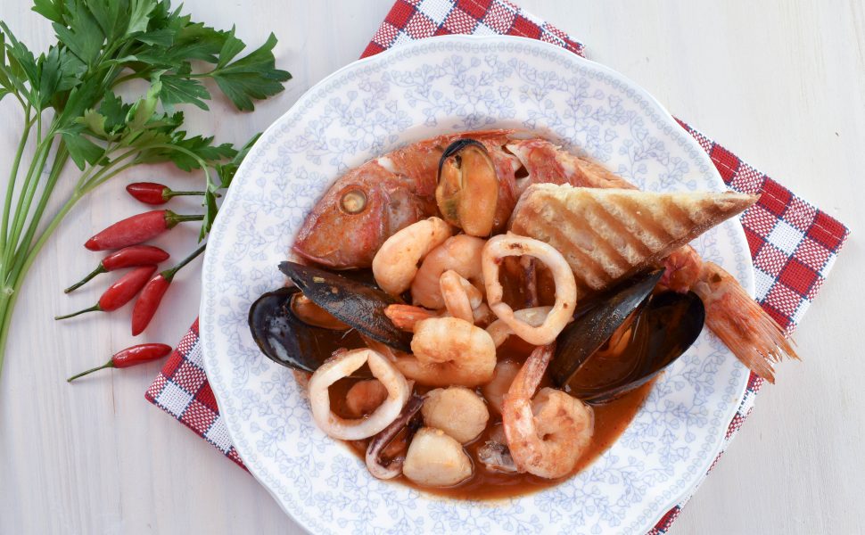 Cacciucco alla Livornese (Livorno-style fish stew)