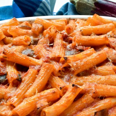 Eggplant pasta al forno (pasta bake)