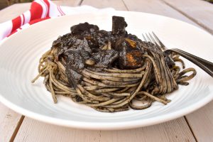 Linguini pasta 'al nero di seppia' (with black cuttlefish ink)