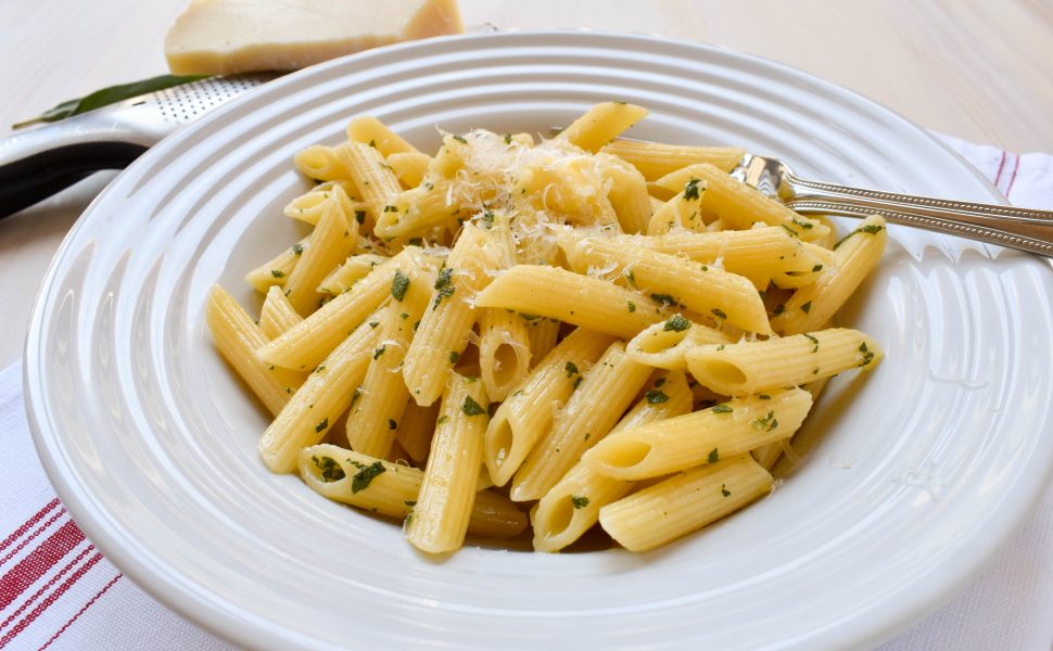 Pasta with butter, sage and Parmigiano