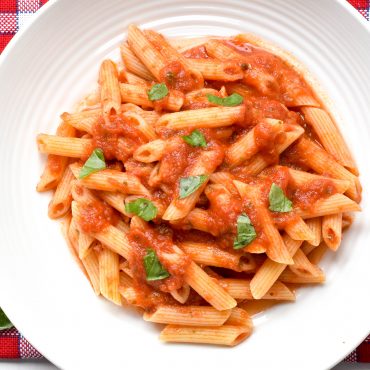 Penne pasta ‘al pomodoro’ (with Italian tomato sauce)