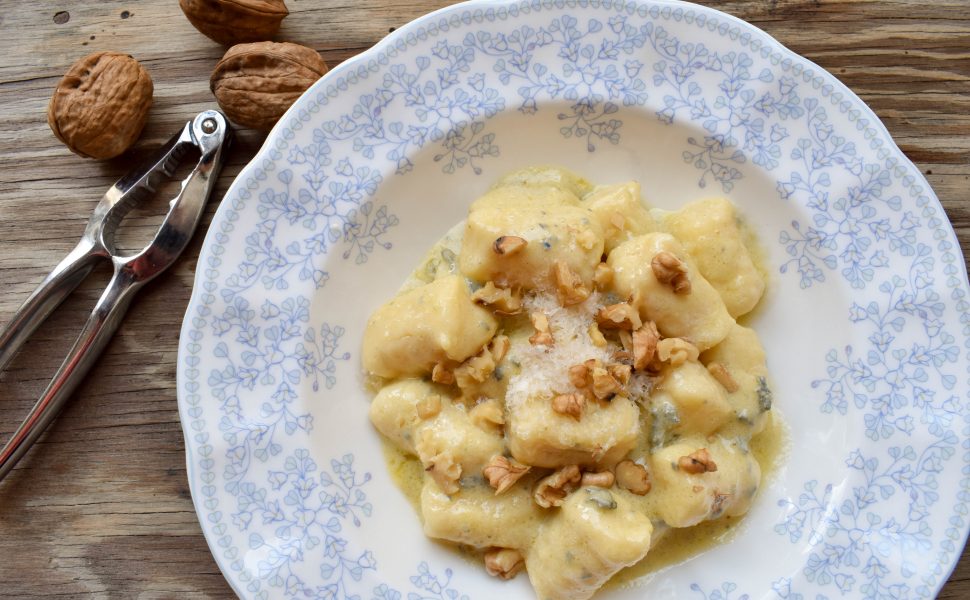 Potato gnocchi with creamy gorgonzola sauce