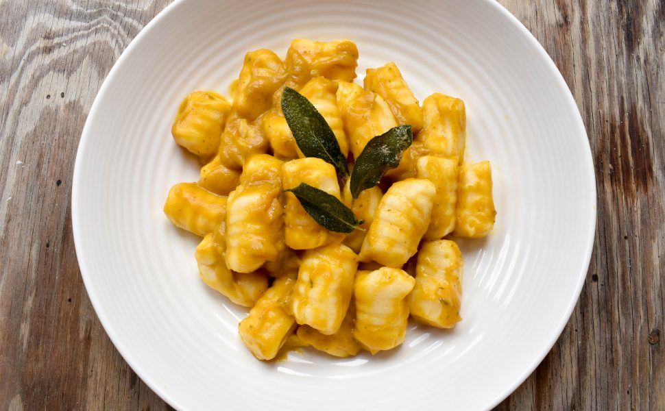 Potato gnocchi with pumpkin and sage