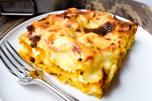 Pumpkin, sage and ricotta lasagne