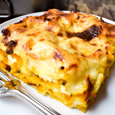 Pumpkin, sage and ricotta lasagne