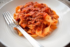 Pappardelle al ragù Bolognese style