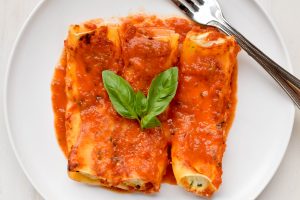 Ricotta and basil cannelloni