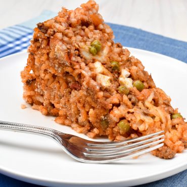 Timballo di riso (baked Italian rice) with ragù