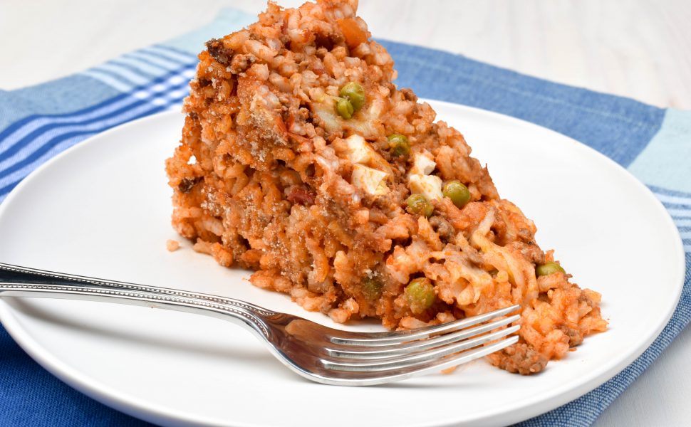 Timballo di riso (baked Italian rice) with ragù