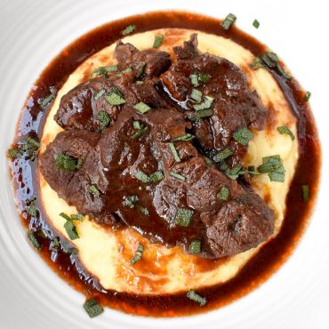 Beef ‘spezzatino’ (stew) with parmesan polenta