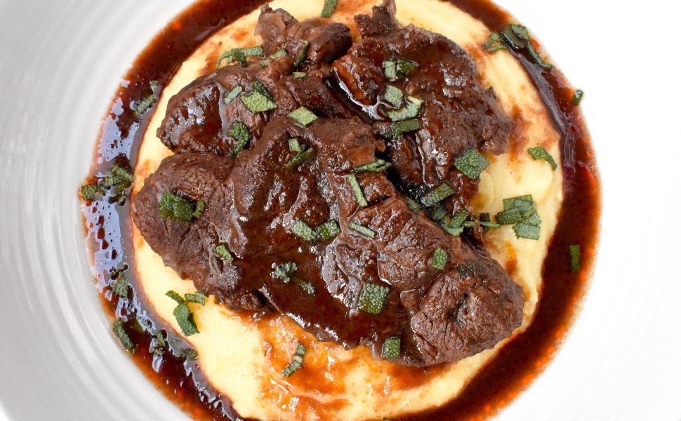Beef ‘spezzatino’ (stew) with parmesan polenta