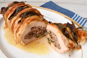 Rolled turkey with sausage and sage stuffing