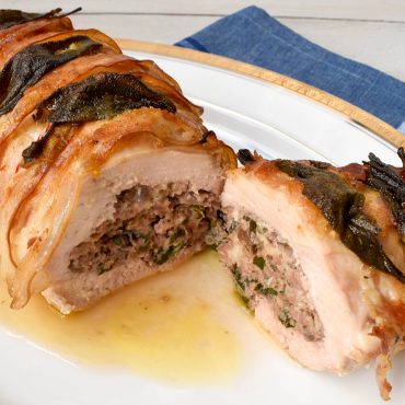 Rolled turkey with sausage and sage stuffing