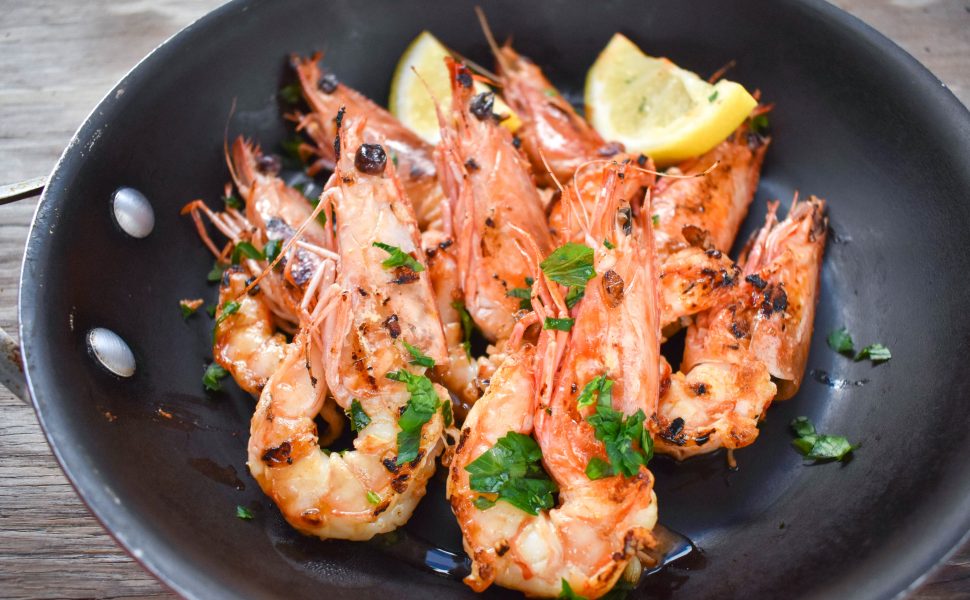 Gamberi aglio e peperoncino (Garlic and chilli prawns)