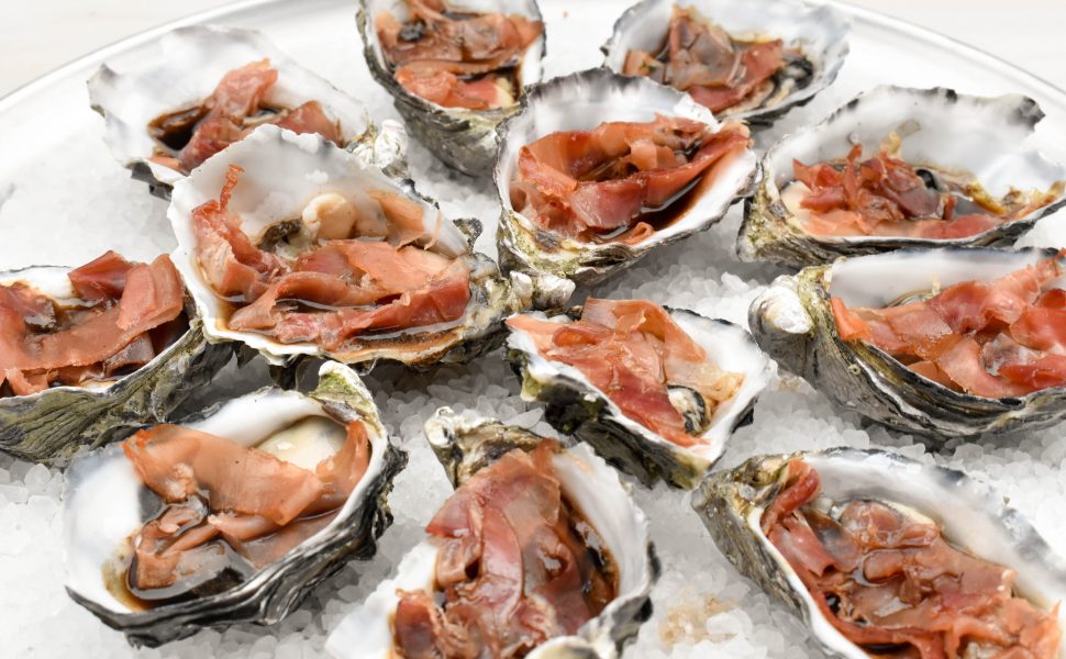 Oysters kilpatrick with prosciutto