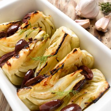 Braised fennel with olives