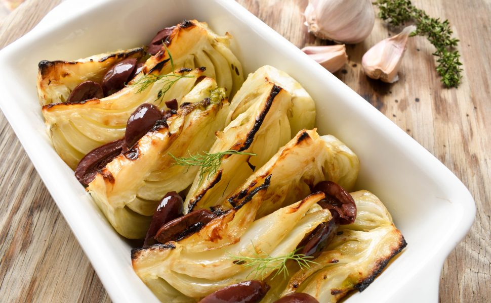 Braised fennel with olives