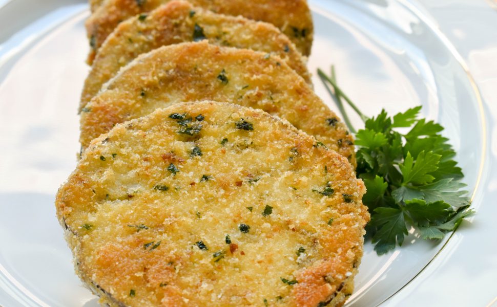 Cotolette di melanzane (crumbed eggplant/aubergine)