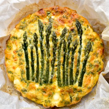 Frittata of asparagus and leek