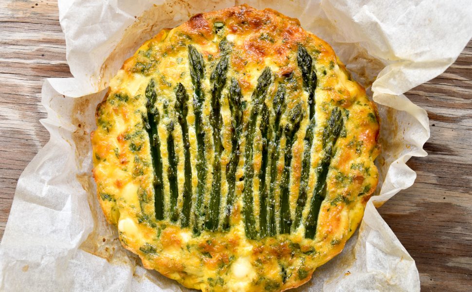 Frittata of asparagus and leek