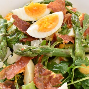 Insalata (salad) of asparagus, egg, prosciutto and parmigiano