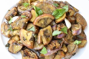 Melanzane in agrodolce (sweet and sour eggplant/aubergine)