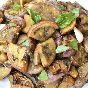 Melanzane in agrodolce (sweet and sour eggplant aubergine)