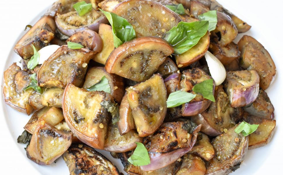 Melanzane in agrodolce (sweet and sour eggplant aubergine)