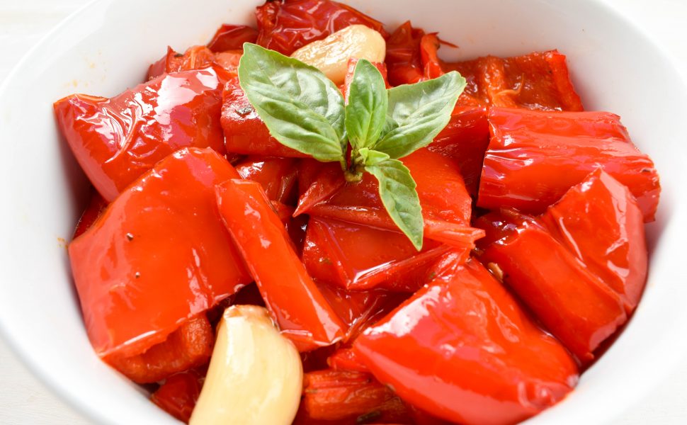 Peperoni al forno (roasted capsicum/peppers)