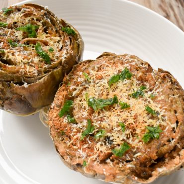 Sicilian-style ‘carciofi ripieni’ (stuffed artichokes)