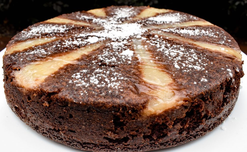 Pear and chocolate cake