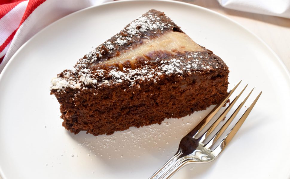 Pear and chocolate cake