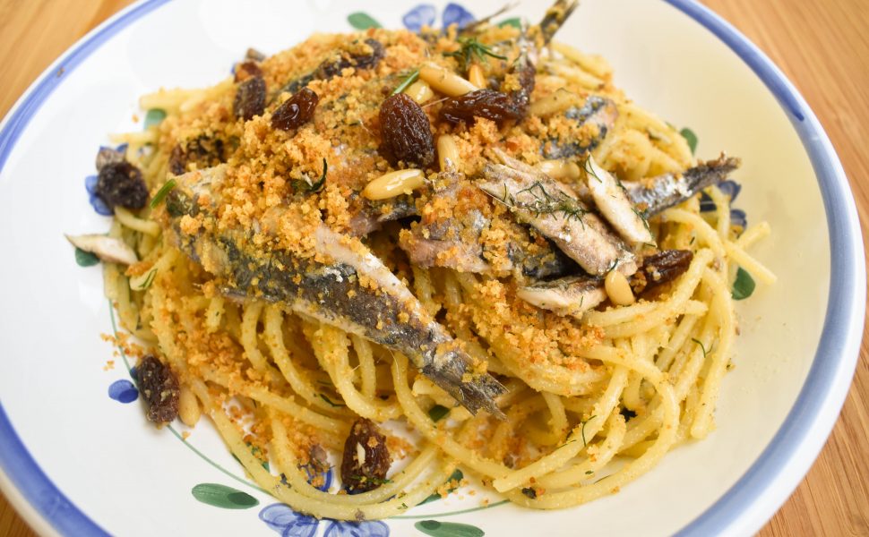 Sicilian-style pasta con le sarde (with sardines)