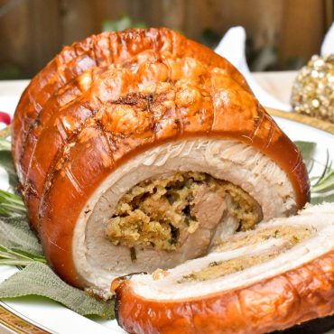 Italian stuffed Christmas Porchetta