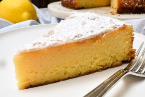 Torta Caprese Bianca (Gluten-free lemon and white chocolate cake)