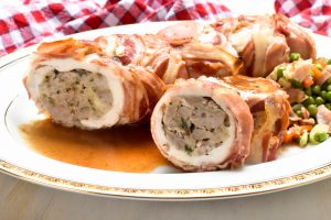 Rotolo di pollo (rolled chicken) with pork sausage and sage stuffing