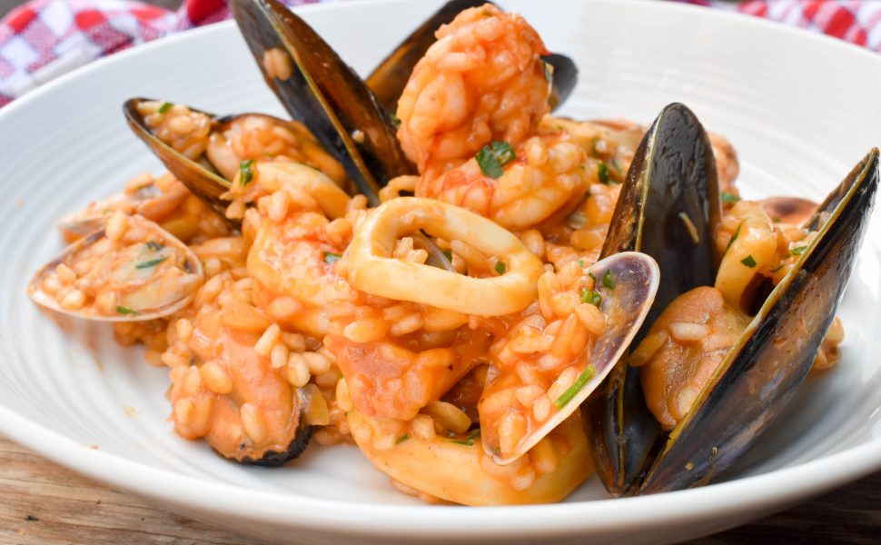 Risotto ‘alla Pescatora’ (Fisherman-style risotto with seafood)