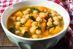 Pumpkin (squash) and chickpea soup