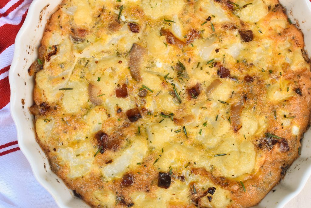 Baked frittata with cauliflower and pancetta Italian Spoon