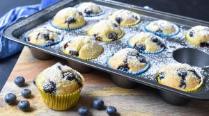 Lemon blueberry and ricotta muffins