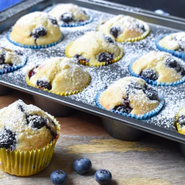 Lemon blueberry and ricotta muffins