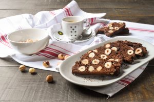 Chocolate and hazelnut cantucci