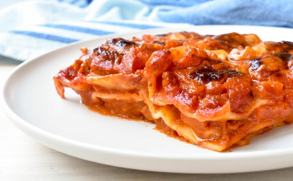 Lasagna with Sausage ragu’