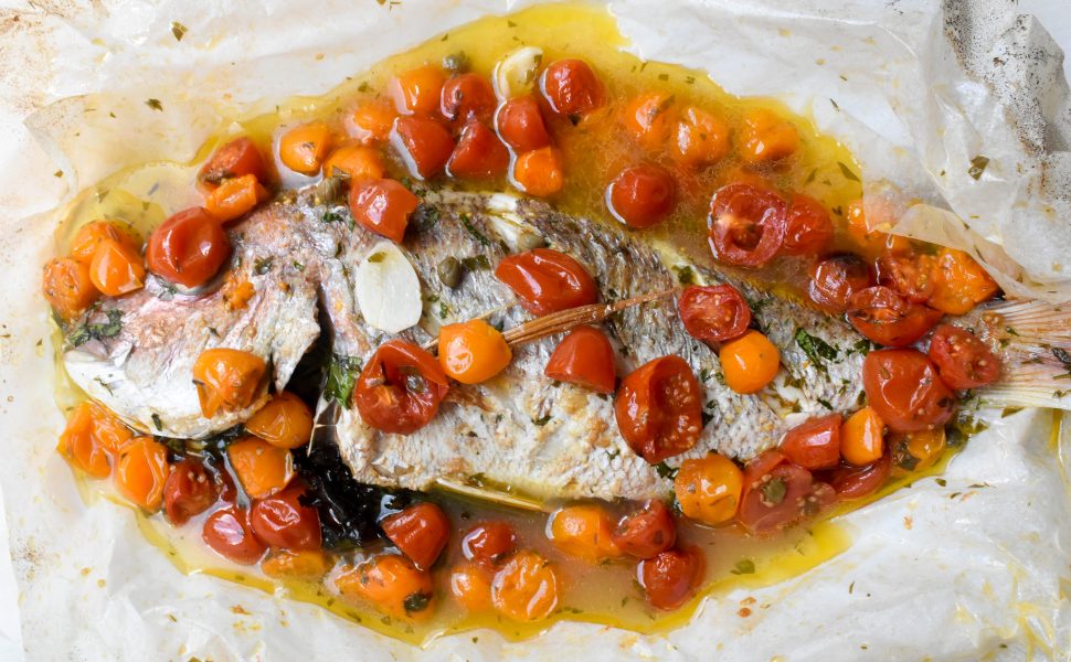 Baked Snapper in acqua pazza