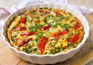 Red pepper and potato frittata