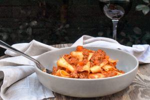 Pappardelle with authentic Bolognese sauce