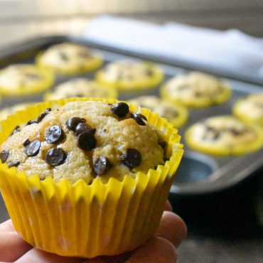 Easy banana and choc chip muffins