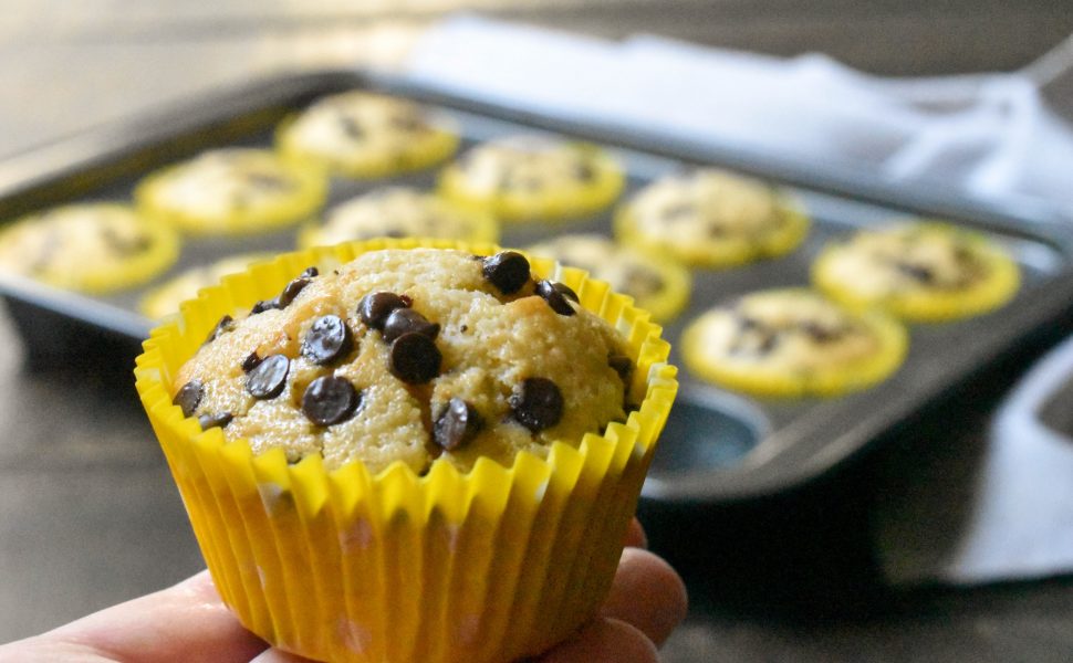 Easy banana and choc chip muffins