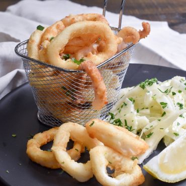 Crispy fried calamari